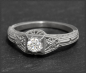 Preview: Art Deco Design Brillant Ring, 0,34ct Solitär, 585 Gold